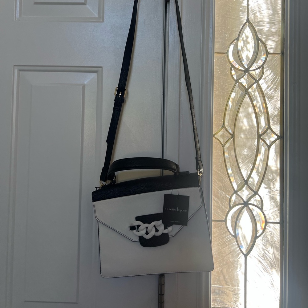 NWT Nanette Lepore black & white purse